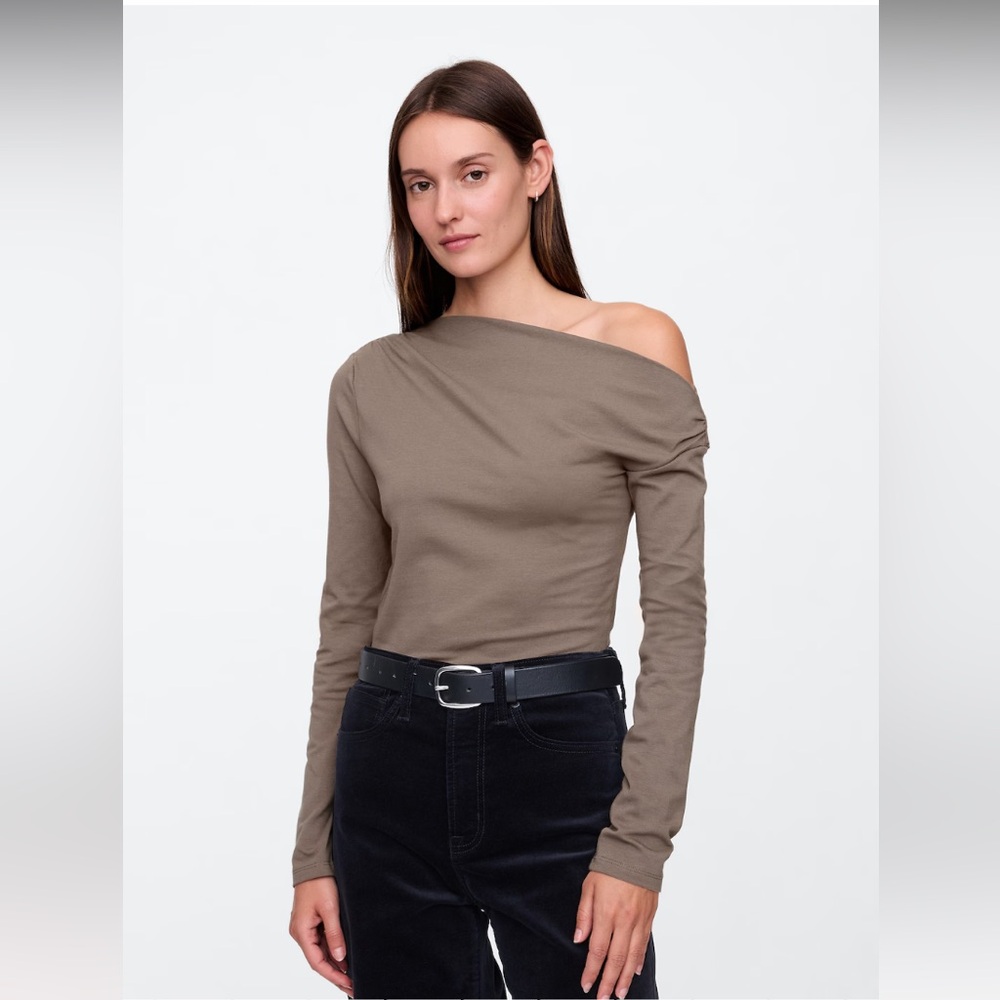 GAP • Stretch Jersey One Shoulder Top • NWT • fits like a BODYSUIT